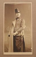 cca 1916 Magyar katonatiszt (százados) egészalakos portréi, egyenruhában, karddal, kitüntetésekkel (...