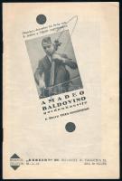 1932 Amedeo Baldovino (1916-1998) csellóművész aláírása egy zenei programfüzeten.