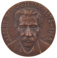 Kampfl József (1938-2020) 1990. "Albert Schweitzer 1875-1965 / 3. Zeneterápiás Konferencia 1990 március 31 Pécs" kétoldalas, öntött bronz emlékérem (69mm) T:AU