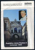 Litvánia 1993 Pápalátogatás (II. János Pál) 25 egységes telefonkártya