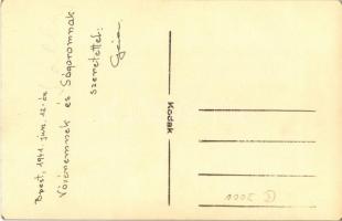 1941 Gyula, magyar katonai pilóta. Békés Gy. udvari fényképész / WWII Hungarian militay pilot. photo