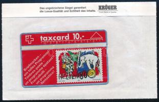 Svájc Cirkusz bélyeg telefonkártya