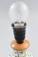 Herendi labdarózsa mintás porcelán váza. Kézzel festett, jelzett, hibátlan. Búrával m: 40 cm