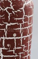 cca 1970 Komlós Miklós: Váza. Fehér mázzal préselt és festett, jelzés nélkül, hibátlan, m: 44 cm