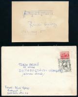 1960 Ránki György (1907-1992) zeneszerző saját kézzel írt levele Török Rezső (1895-1966) író részére...