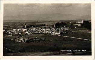 Borostyánkő, Bernstein; látkép, vár / general view, castle