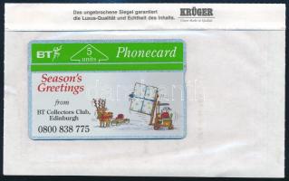 Nagy-Britannia Karácsony 5 egységes telefonkártya