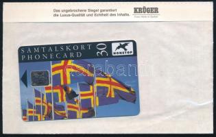 Aland-szigetek - zászlók 30 egységes telefonkártya