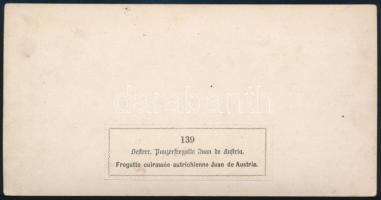 1865 S.M.S. Don Juan d'Austria, (~1875-~1919) sztereófotó képeslap, / S.M.S. Don Juan d'Au...