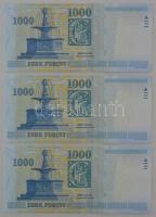 2015. 1000Ft (3x) sorszámkövetők és közeli sorszám "DD 7977586 - DD 7977589" T:UNC,AU