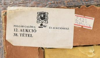 Dandé József (?-?): Téli patak. Olaj, karton, jelzett, keretben, 38x29 cm