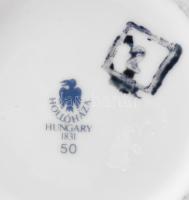 Hollóházi Szász Endre által tervezett mintás váza, jelzéssel, hibátlan, m: 19,5 cm