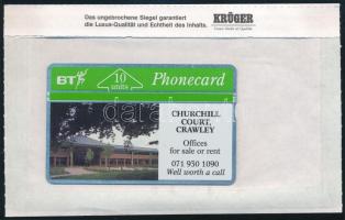 Nagy-Britannia - Churchill Court, Crawley 10 egységes telefonkártya