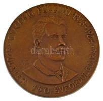 Horváth Sándor (1956-) 2008. Giacomo Puccini 1858-1924 - születése 150. évfordulójára kétoldalas, öntött bronz emlékplakett (98mm) T:UNC