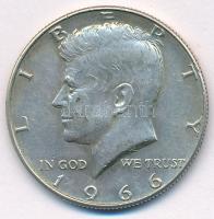 Amerikai Egyesült Államok 1966. 1/2$ Ag Kennedy T:XF USA 1966. 1/2 Dollar Ag Kennedy C:XF Krause KM#202a