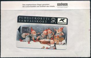 Finnország - Karácsony- Törpék 30 egységes telefonkártya