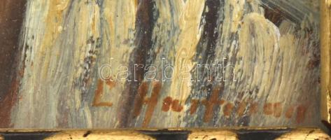 Olvashatatlan jelzéssel, XIX. sz. vége/XX. sz. eleje: Mosolygó fiú. Olaj, falemez. 14x10 cm Dekoratí...