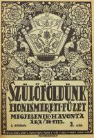 1935-1937 Szülőföldünk. Honismereti füzet. Szerk.: Szepessy Sándor. I. évf. 1. sz. (induló szám), II...