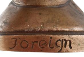 Táncoló lány. Szecessziós bronz szobor. Jelzett 16 cm