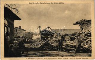 Moissac, Les Grandes Inondations du Midi. Quartier de la Briqueterie - Maison Pemeja / ruins after the great flood