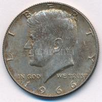 Amerikai Egyesült Államok 1966. 1/2$ Ag "Kennedy" T:AU patina USA 1966. 1/2 Dollar Ag "Kennedy" C:AU patina Krause KM#202a