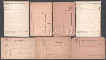 14 db I. világháborús tábori posta levelezőlap, rajtuk ceruzarajzok, karikatúrák (főként háborús, ka...