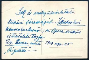 1928 Sándor Erzsi (1883-1962) opera-énekesnő, az első magyar császári és királyi kamaraénekesnő sajá...