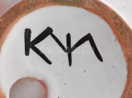 Kerezsi Gyöngyi: Retro dísztál. Jelzéssel, pattanással, 19,5x15 cm