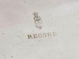 2 db régi krómozott fém dobozka, az egyik Record jelzéssel, 11x5,5x3 cm és 6,5x3x2,5 cm