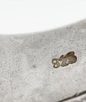 Ezüst (Ag) gyűrű, opál berakásokkal, jelzéssel, méret: 59, bruttó: 9.8 g