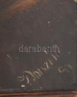 Borszéki jelzéssel: Férfiportré. Olaj, karton, fakeretben, 27x20,5 cm