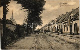 1928 Policka, street view, automobile