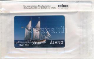 Aland - Vitorlás hajó + Kikötő telefonkártyák, összesen 2 db