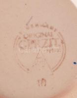 Gerzit német vadász korsó, rókás füllel, ón fedéllel, jelzett, hibátlan, m: 29 cm