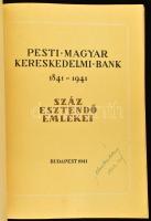 2 térkép-melléklet könyvben, a visszatért területekkel: Magyarország 1941 július havában - Az intézet vidéki fiók és leányintézeteinek hálózata, 29x41 cm; Az intézet fiókhálózata 1941-ben Budapest Székesfőváros területén, 56x29 cm. Pesti Magyar Kereskedelmi Bank 1841-1941. Száz esztendő emlékei. A bevezetőt dr. Lamotte Károly írta. Bp., 1941, [Posner-ny.], 71 sztl. lev. + 2 (hasonmás) + 2 (térkép) t. Gazdag képanyaggal illusztrált. Kiadói papírkötés, a címlapon tulajdonosi névbejegyzéssel ("dr. Miklós Béla 1942-ben"). Teljes, a térkép-mellékletek általában hiányoznak!