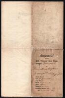 1845 Admont (Ausztria), az Admonti Bencés Apátság által kiállított oltalomlevél (Schirmbrief), fejlé...