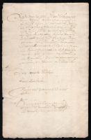 1668 Komárom (Comorn), német nyelvű irat, négy lapból álló, 4 db viaszpecséttel, kissé sérült