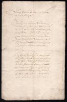 1668 Komárom (Comorn), német nyelvű irat, négy lapból álló, 4 db viaszpecséttel, kissé sérült