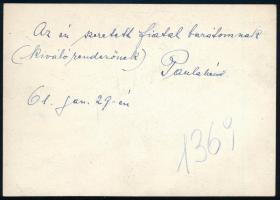 1962 Braun Paula (1881-1962) zongoraművész, zenepedagógus, főiskolai tanár DEDIKÁCIÓJA egy őt ábrázo...