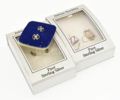 3 pár ezüst (Ag) fülbevaló, közte díszdobozban