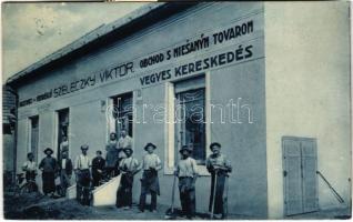 1938 Ipolypásztó, Pásztó, Pastovce; Szeleczky Viktor vendéglője, vegyeskereskedés üzlete és saját kiadása / Hostinec, Obchod s niesanyn tovarom / restaurant and shop (EK)