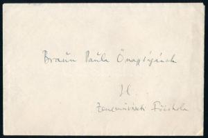 cca 1945-1948 Böszörményi-Nagy Béla (1912-1990) zongoraművész, zenepedagógus saját kézzel írt levele...