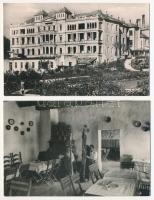 Balatonfüred - 8 db modern Képzőművészeti Alap képeslap: SZOT szanatórium étterem és kultúrház, Üdül...