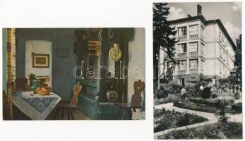 Balatonfüred - 8 db modern Képzőművészeti Alap képeslap: SZOT szanatórium étterem és kultúrház, Üdül...