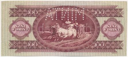 1949. 100Ft "B665 091856" sorozat és sorszámmal illetve "MINTA" perforációval T:...