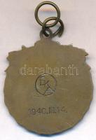 1940. "EKA (Engel Károly Rádió) 1940. III. 14." bronz emlékérem füllel, gravírozással (28x...