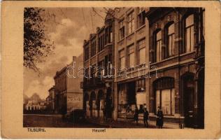 1923 Tilburg, Heuvel / square, shopping street, Henri Van Der Velden Co., Hotel Riche, automobile (EK)