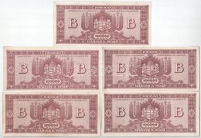 1946. 100.000BP (5x) T:VF,F szép papír Adamo P36