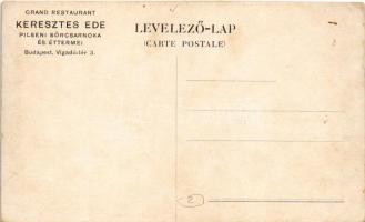 Budapest V. Keresztes Ede Pilseni sörcsarnoka és éttermei. Vigadó tér 3. (EK)