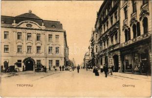 Opava, Troppau; Oberring, Hotel Zur Goldenen Krone, Oscar Suchy / square, hotel, shops